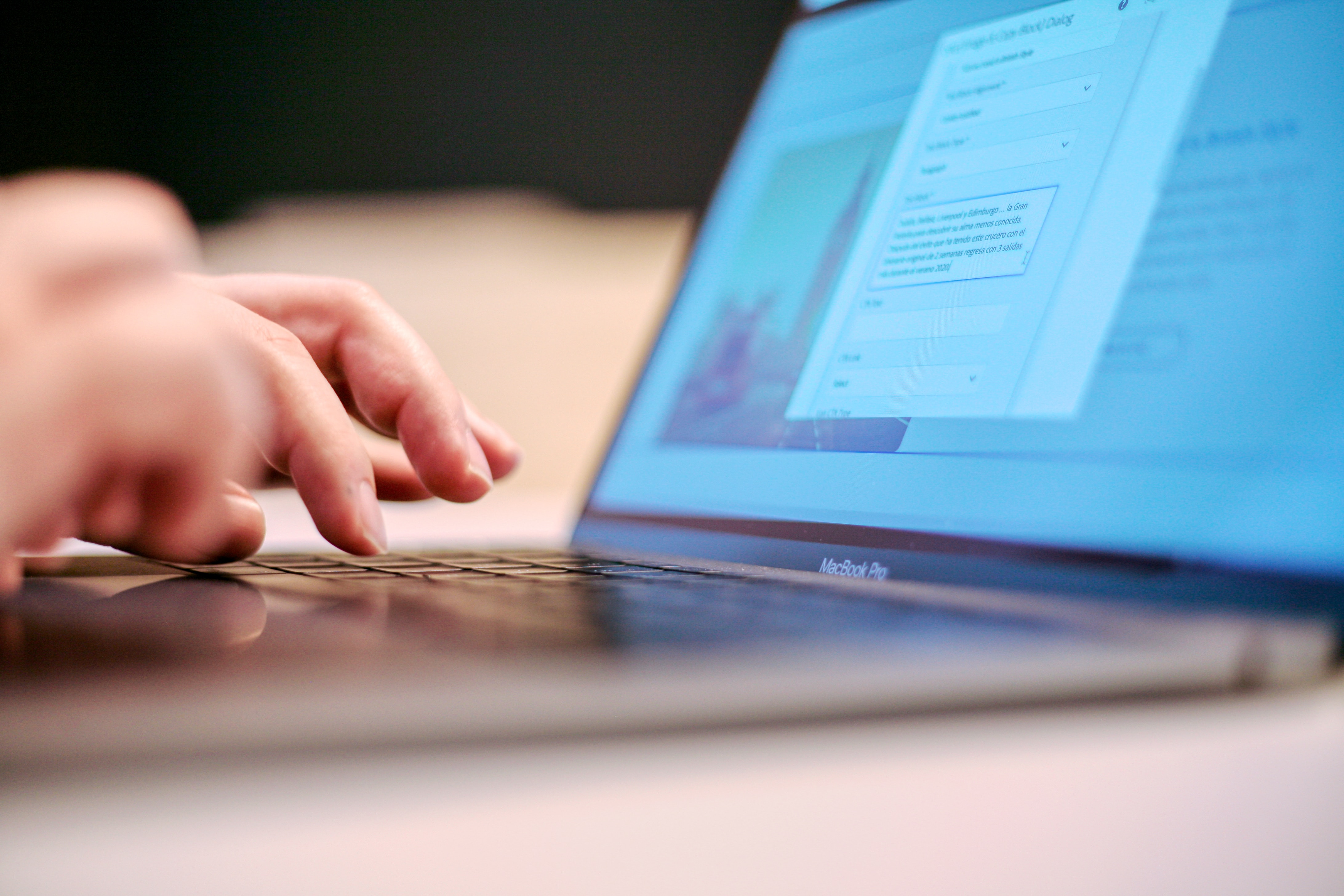 Person using a computer