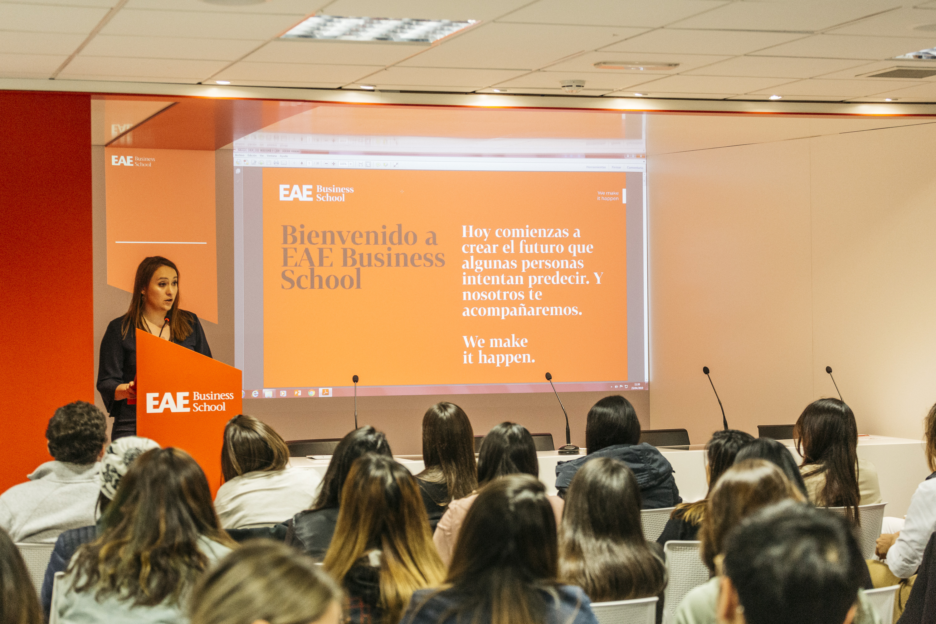 The Full-Time programs at the Madrid Campus hold the Welcome EAE event