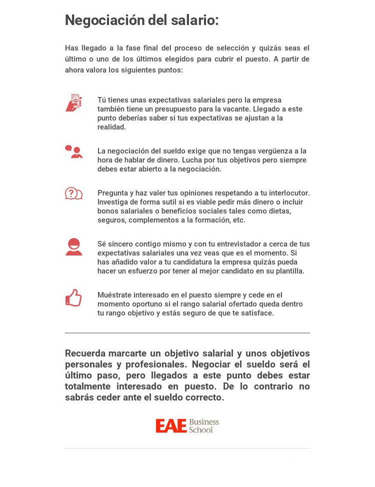 Claves para negociar tu sueldo con éxito