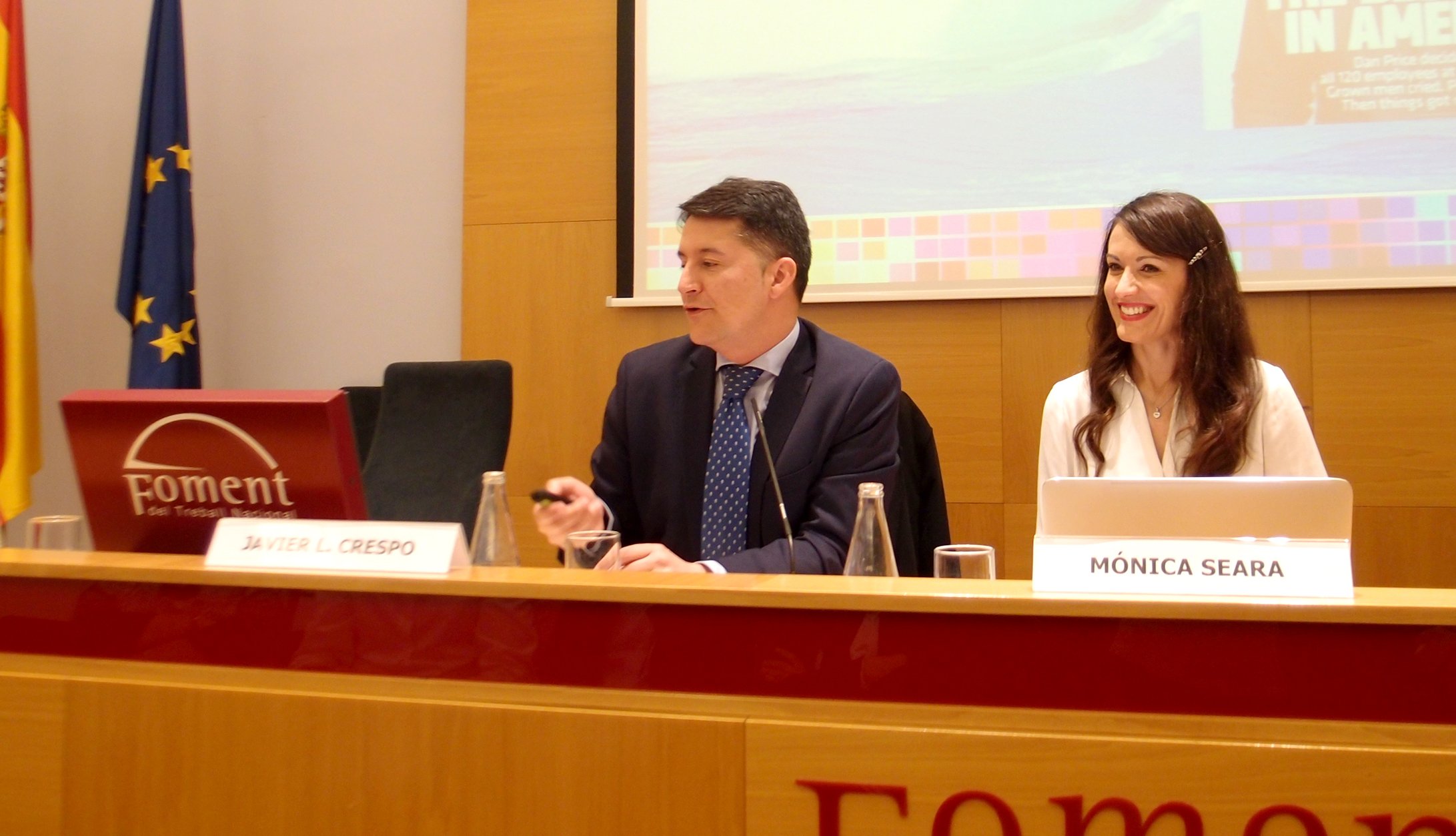 Javier L. Crespo, profesor y Director del Máster en Dirección de Recursos Humanos de EAE Business School, en la jornada Healthy Humans: bienestar y productividad, en Foment del Treball Nacional. Javier L. Crespo, profesor y Director del Máster en Dirección de Recursos Humanos de EAE Business School, en la jornada Healthy Humans: bienestar y productividad, en Foment del Treball Nacional.