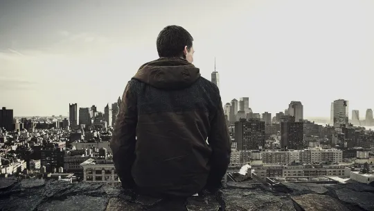 Person looking at the horizon