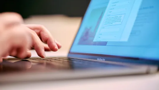 Person using a computer