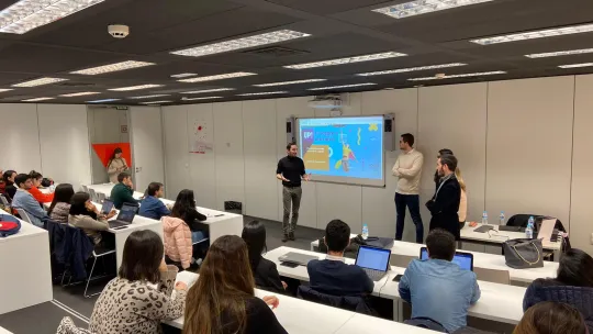 Talent Alumni Review: Image of EAE students in class