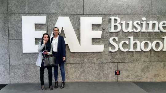 Helena García, Mobile and Digital Marketing IT Specialist, and Antoaneta Radoslavova, Finance BRM, PepsiCo at the Barcelona Campus of EAE Business School