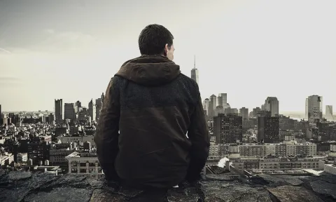 Person looking at the horizon