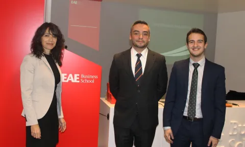 Maribel Osuna, Carlos Fernández and Daniel Grillo visited EAE Business School