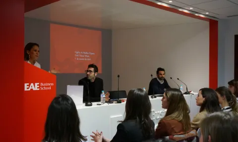 The Ogilvy & Mather team during the EAE Talent Week session with EAE Business School students in Madrid