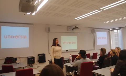 Teresa Vila, a consultant at Universia, visited the Barcelona Campus of EAE Business School