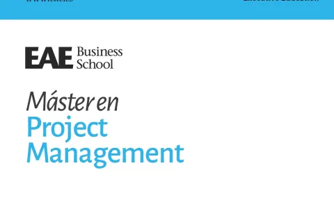 Programa del Máster en Project Management de EAE Business School